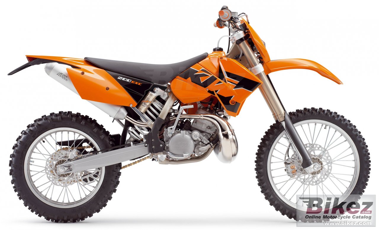 Big KTM 200 exc picture and wallpaper from Bikez.com